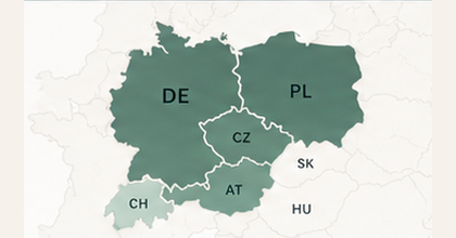 DACH and CEE regional map
